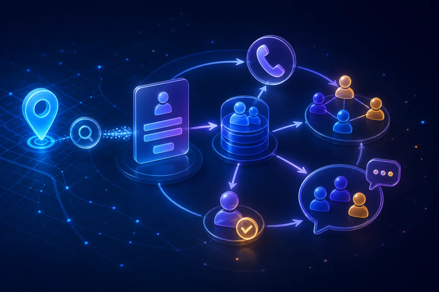 WordPress Lead Generation: From Local Search and Contact Forms to CRM, Calls, Affiliates & Community workflow illustration