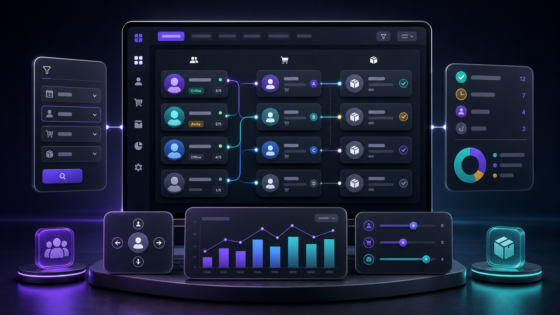 Rep User & Order Assignment product illustration: Assign representatives to customers and orders, restrict visibility by ownership, and expose assignment data for reporting.