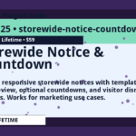 Storewide Notice & Countdown