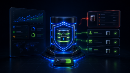 Frontend Database Performance Guard product illustration: Stop selected schema upgrades, repeated option writes, and database DDL from running during public page requests while retaining controlled maintenance bypasses.