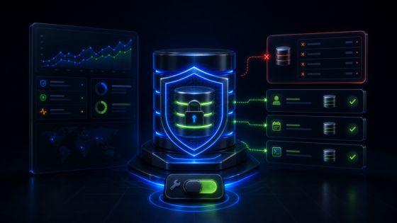 Frontend Database Performance Guard product illustration: Stop selected schema upgrades, repeated option writes, and database DDL from running during public page requests while retaining controlled maintenance bypasses.