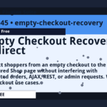 Empty Checkout Recovery Redirect